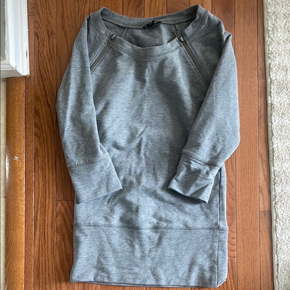 Gray Long Sleeve Dress